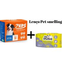 Tapete higienico pad slim 80cm 60cm 30 UN + Lenço Pet Smelling