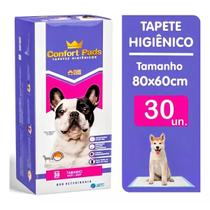 Tapete Higiênico Para Cachorro 80x60cm Confort Pads 30un