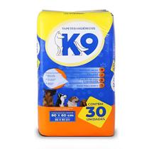 Tapete Higiênico Para Cachorro Cães Gatos Adultos e Filhotes Todos os Portes K9 80x60cm com 30 Unidades