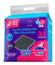 Tapete Higiênico Para Cães Akol Dog 60x50cm Com Carvão 30un