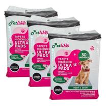 Tapete Higiênico para Cães Carvão Ativado 80x60 kit 90un