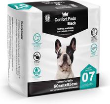 Tapete Higiênico Para Cães Confort Pads Black com Carvão Ativado 80x60cm - Embalagem com 7 Unidades