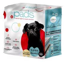 Tapete Higiênico Para Cães Dr Pads Vermelho Super Premium Slim 90x60 Com 30 Unidades