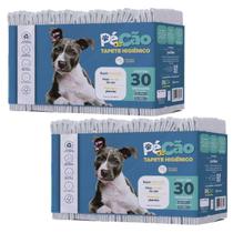 Tapete Higiênico para cães Pé de cão 80x60 30un kit 2 pct