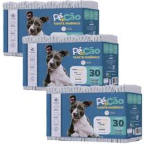 Tapete Higiênico para cães Pé de cão 80x60 30un kit 3 pct