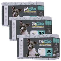 Tapete Higiênico para cães Pé de cão Carvão 80x60 kit 3 pct Tapete Higiênico para cães Pé de cão Carvão 80x60 kit 3 pct