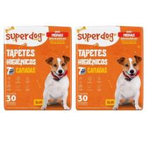 Tapete Higiênico para Cães Super Dog Slim 2 Pacotes com 30 unidades