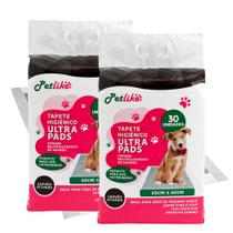 Tapete Higiênico para Cães Ultra Pads 60x60 Kit com 60 Unidades Carvão Petlike
