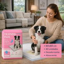 Tapete Higienico Pet Training Pads 60x60 Liso 40 Unidades
