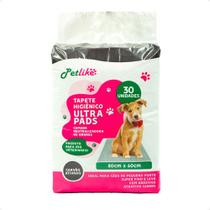 Tapete Higiênico Petlike Ultra Pads Carvão 80x60 - 30 Unids