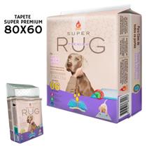 Tapete Higiênico Premium 80x60 Cachorro Pet Super Rug 6 Un.