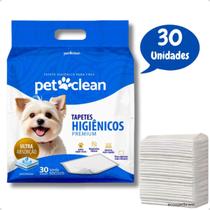 Tapete Higiênico Premium Gel para Cachorro Pet Clean 60 x 55 cm 30 Unidades