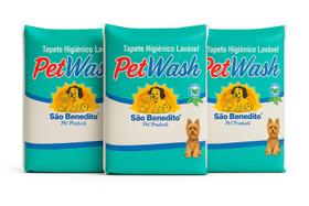 Tapete Higiênico Reutilizável PetWash Kit 3 Unid 60x50 Tapete Higiênico Reutilizável PetWash Kit 3 Unid 60x50