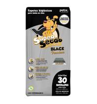 Tapete Higiênico Super Secão BLACK Premium para Cães 30 Unid - Petix