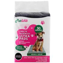 Tapete Higienico Ultra Pads 60 x 60 Carvao Ativado 30 unidades - Pet Like