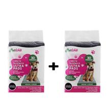 Tapete Higienico Ultra Pads Carvão 60X60Cm - 60 Unid - Kit