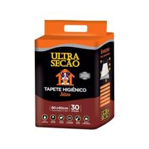 Tapete Higiênico Ultra Secão Preto 30un 80x60 GREAT PETS