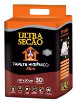 Tapete higiênico ultra secão slim preto carvão ativado 80x60cm 30un