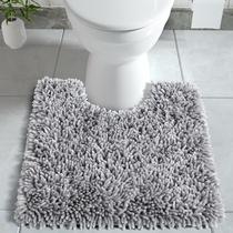 Tapete higiênico Yimobra Chenille em forma de U lavável 62x52cm cinza claro