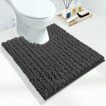 Tapete higiênico Yimobra em forma de U Chenille 60x50cm cinza escuro