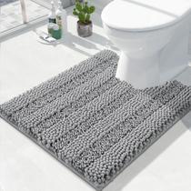 Tapete higiênico Yimobra em forma de U lavável 60x50cm cinza claro