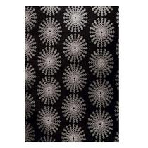 Tapete Home Belga Círculos II Retangular Poliéster (200x250) Preto - Tapetes lancer