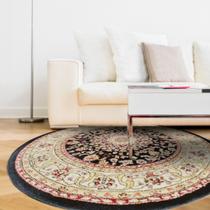 Tapete Importado Redondo Ascot 1,0 X 1,0m Preto Tapete Importado Redondo Ascot 1,0 X 1,0m Preto