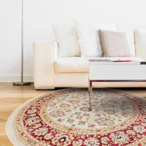 Tapete Importado Redondo Ascot 1,0 X 1,0m Vermelho Claro Tapete Importado Redondo Ascot 1,0 X 1,0m Vermelho Claro