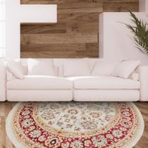 Tapete Importado Redondo Ascot 1,6 X 1,6m Vermelho Claro Tapete Importado Redondo Ascot 1,6 X 1,6m Vermelho Claro