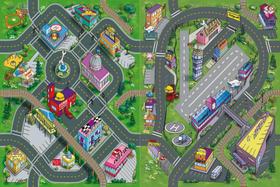 Tapete Infantil 150X100Cm Criança Pista Carrinhos Carros Hot