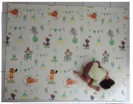 Tapete Infantil 2x1,50m Emborrachado Dobrável BB Engatinhar Estampa:TNT / Circo