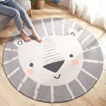 Tapete Infantil ABREEZE Lion Kids - Pelúcia Macia, Antiderrapante, 120cm (Cinza)