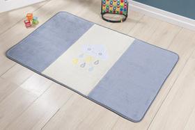 Tapete Infantil Big Premium - 1,20 m x 74 cm - Chuva de Benção - Cinza Prata