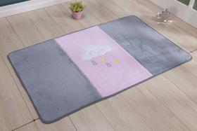 Tapete Infantil Big Premium - 1,20 m x 74 cm - Chuva de Benção - Cinza Rosa