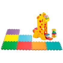 Tapete Infantil Com Girafa De Encaixar Blocos Fisher Price