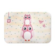 Tapete Infantil Coruja Baby para Quarto de Menina 40x60cm