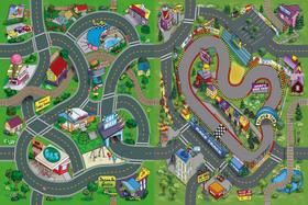 Tapete Infantil Criança Pista Hot Carrinho 150X100Cm Corrida Tapete Infantil Criança Pista Hot Carrinho 150X100Cm Corrida