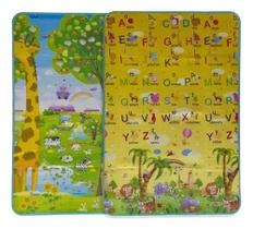 Tapete Infantil de Atividades 120x180cm Dupla Face Antiderrapante e Educativo