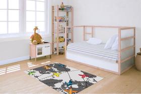 Tapete Infantil Decorativo, Retangular, 1,00m X 1,30m - Aviões Tapete Infantil Decorativo, Retangular, 1,00m X 1,30m - Aviões