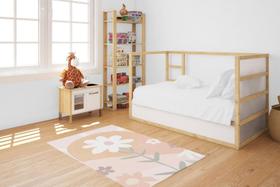 Tapete Infantil Decorativo, Retangular, 1,00m X 1,30m - Flor