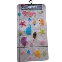 Tapete Infantil Divertido Banheiro 35x70cm Animais Marinhos