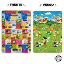 Tapete Infantil Dupla Face 1,20 X 1,80 Mickey E Carros