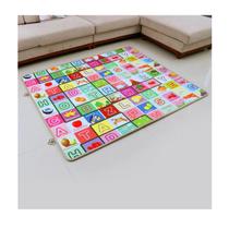 Tapete Infantil Dupla Face Atividades Bebê Grande 180X120 cm Dobrável Emborrachado Sala Quarto Decoração
