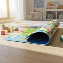 Tapete Infantil Dupla Face Baby Impermeável 150x180cm Tapetinho de Criança Bebe Atividade