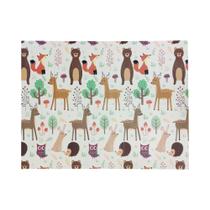 Tapete Infantil Dupla Face Portátil Tribo Animal 150x200 cm - Ibimboo