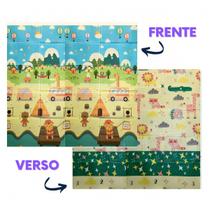 Tapete Infantil Educativo de Atividade para Bebê Dupla Face Emborrachado 1,80 x 1,20