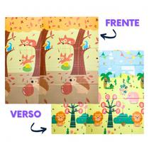 Tapete Infantil Educativo de Atividade para Bebê Dupla Face Emborrachado 1,80 x 1,20