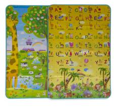 Tapete Infantil Educativo para Bebê Dupla Face Epe Dobrável tatame Com Bag Criança 180X120X0,5CM