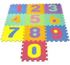 Tapete Infantil Em Eva Numérico 10 Pçs Colorido. Tapete Infantil Em Eva Numérico 10 Pçs Colorido.