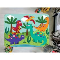 Tapete Infantil Emborrachado Antiderrapante Divertido 90cmx125cm Dino